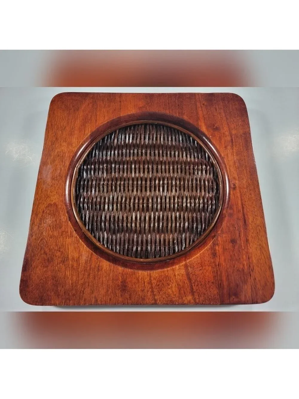 Lenox Riverwood Teak Square Plate Charger Decorative Rustic Cabin Replacement